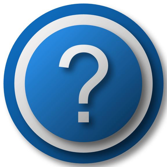 Circle with a blue border and a blue circle in side of it with a white question mark. It looks like a button