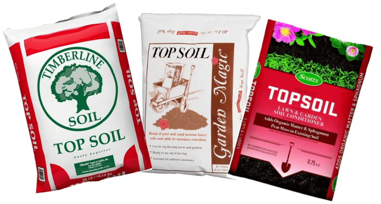 3 bags of commercial topsoil